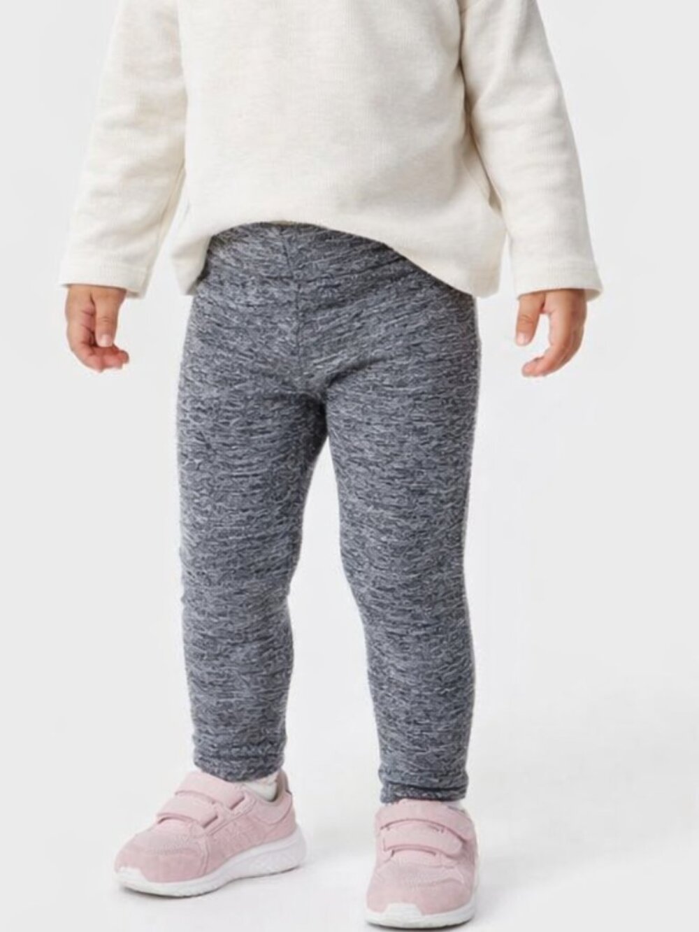 Toddler Pull-Up Stretch Leggings 2T-4T Heathered Gray Lightweight Basics